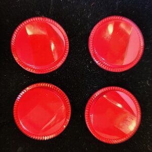 MAGNETIC NUMBER PINS Bright Red set of 4 "SIREN" New In Box